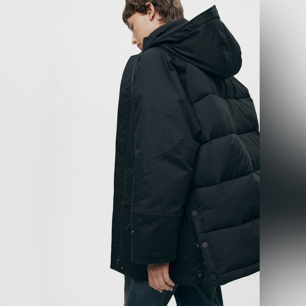 Quilted winter jacket black